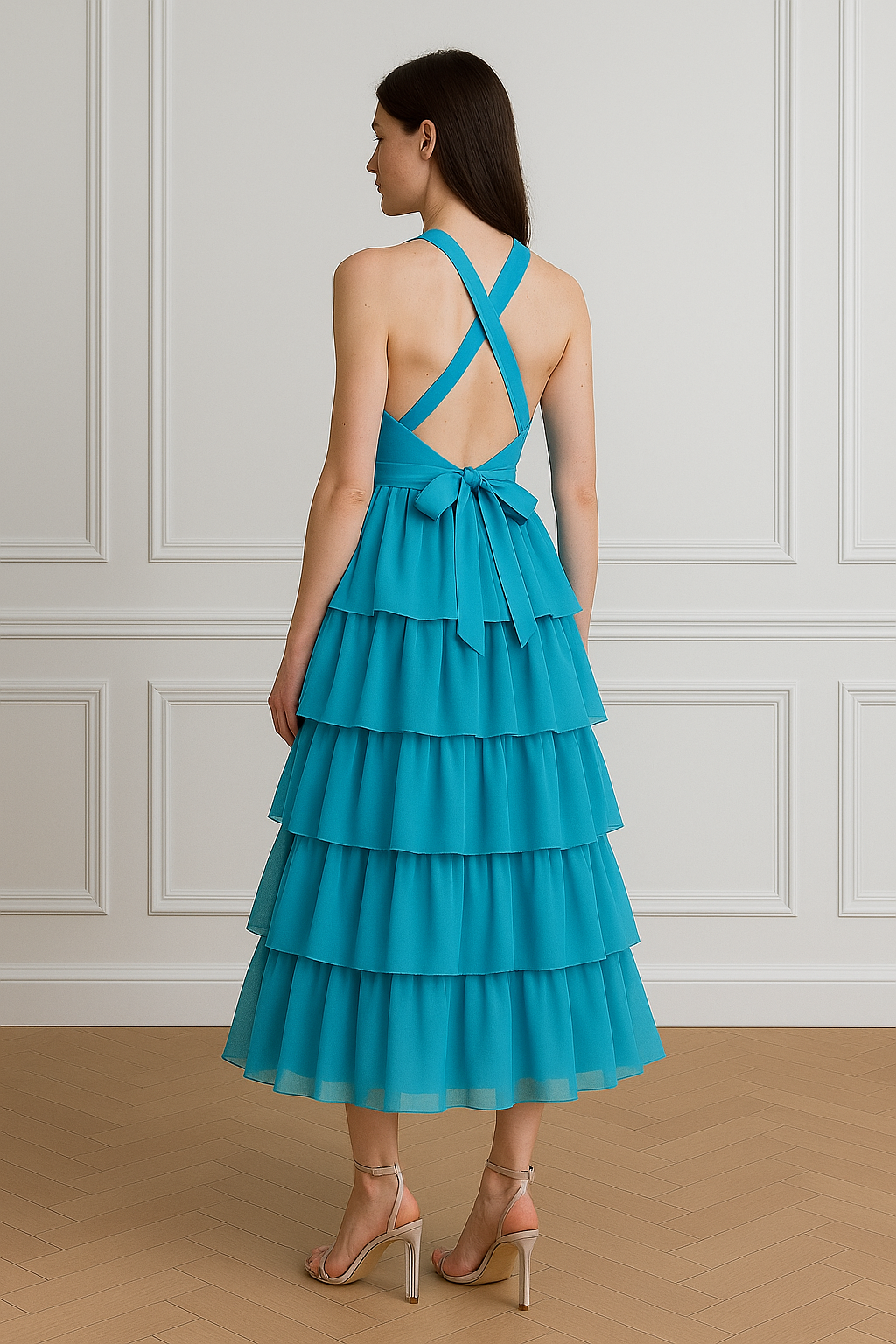 Azure Tiered Dress