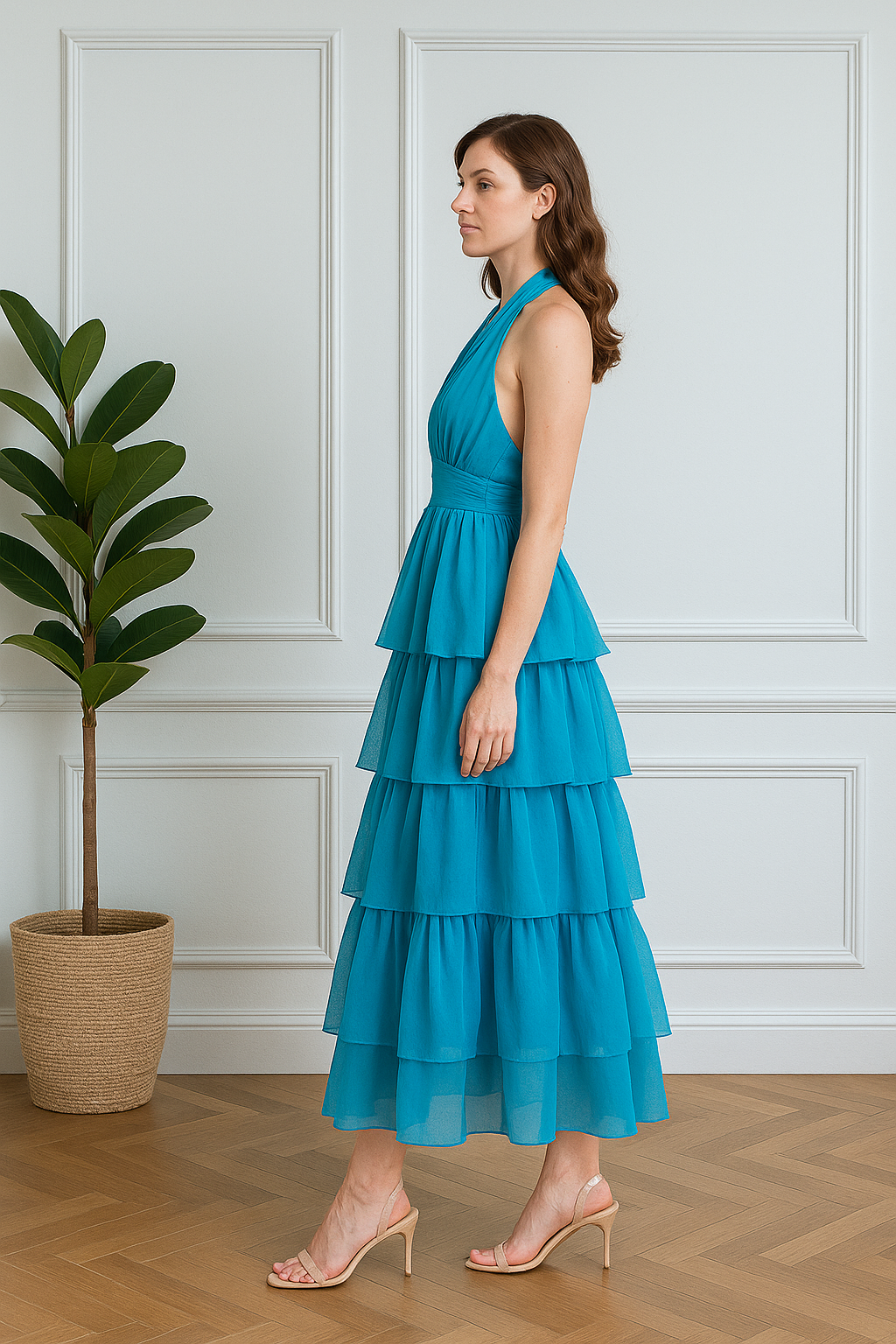 Azure Tiered Dress